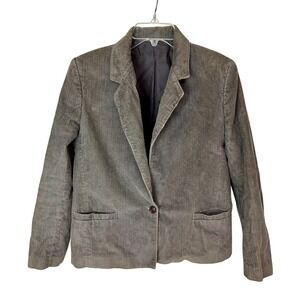 H.L. Spencer Blazer Womens XS/S Oyster Gray Vintage Corduroy Business Sport Coat